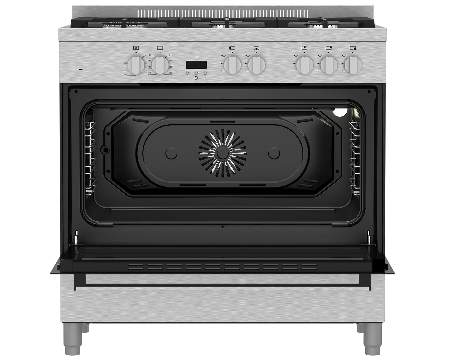 DGS 906: Defy 90cm New York Twin Thermofan+ Range Cooker - Inox