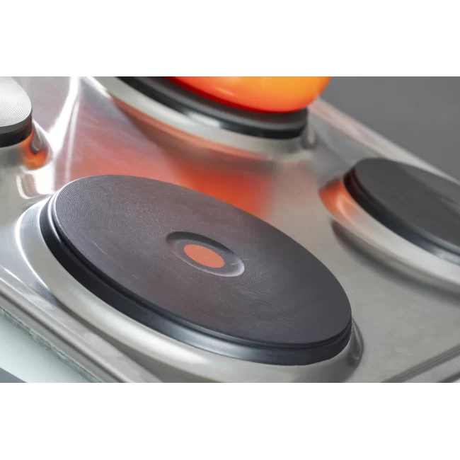 U156SS HOB: 600mm Solid Plate Stainless Steel Hob with Control Panel