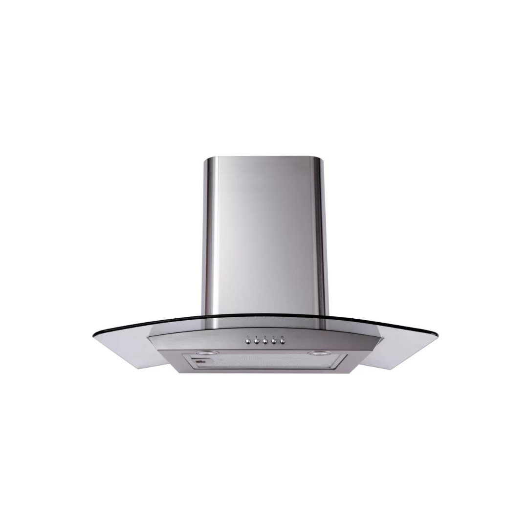 U900SCG : 900mm Stainless Steel Curved Glass Chimney Cookerhood