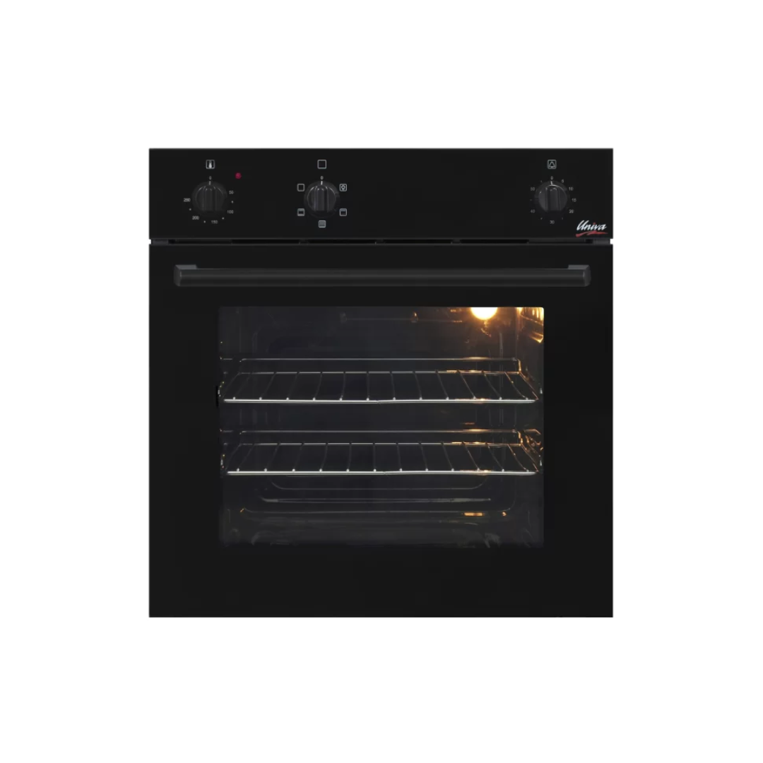 U246B: 600mm Static Black Eye-Level Oven