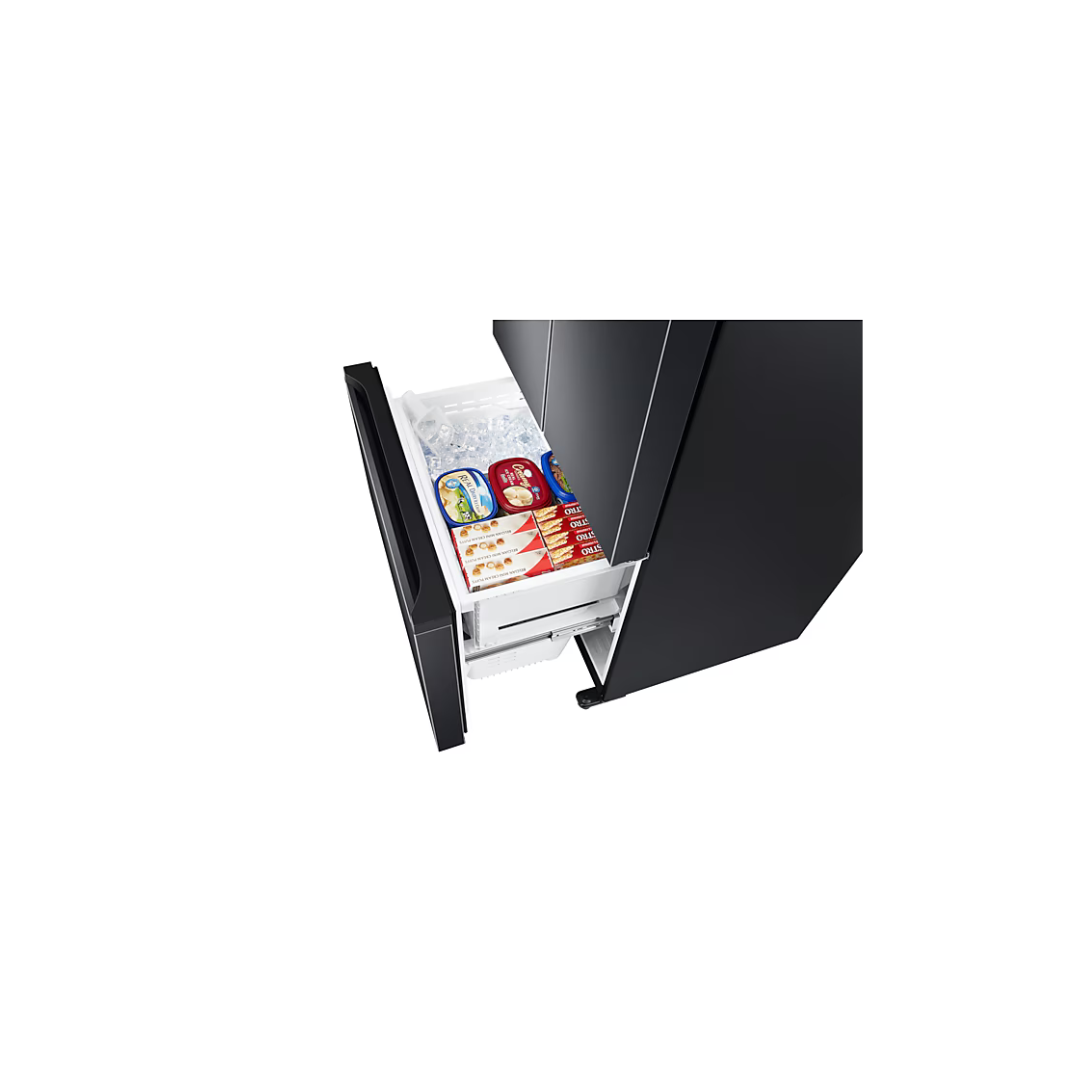 French Door Fridge with Drawer and Twin Cooling System, Black,470l
