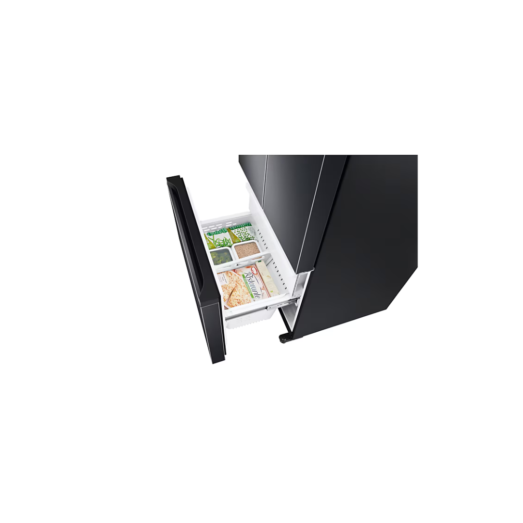 French Door Fridge with Drawer and Twin Cooling System, Black,470l