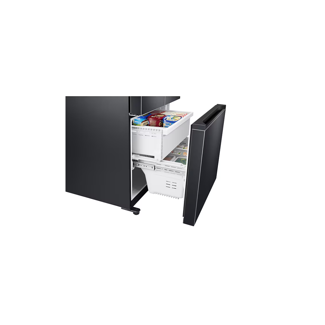 French Door Fridge with Drawer and Twin Cooling System, Black,470l