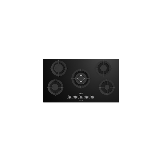 DHG 905: Defy 90cm Gemini Gas on Glass Hob with Precise Flame