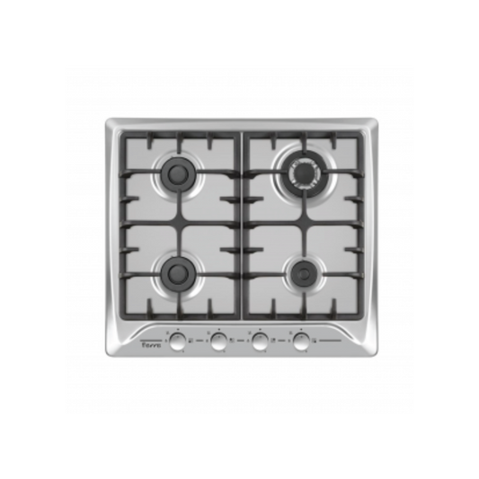 Ferre 60cm 4 Burner Stainless Steel Gas Hob - B-640.I1WB