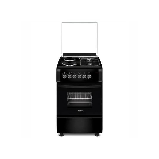 Ferre 50x60cm Black Gas/Electric Free Standing Cooker - F5S22E3.FD.B