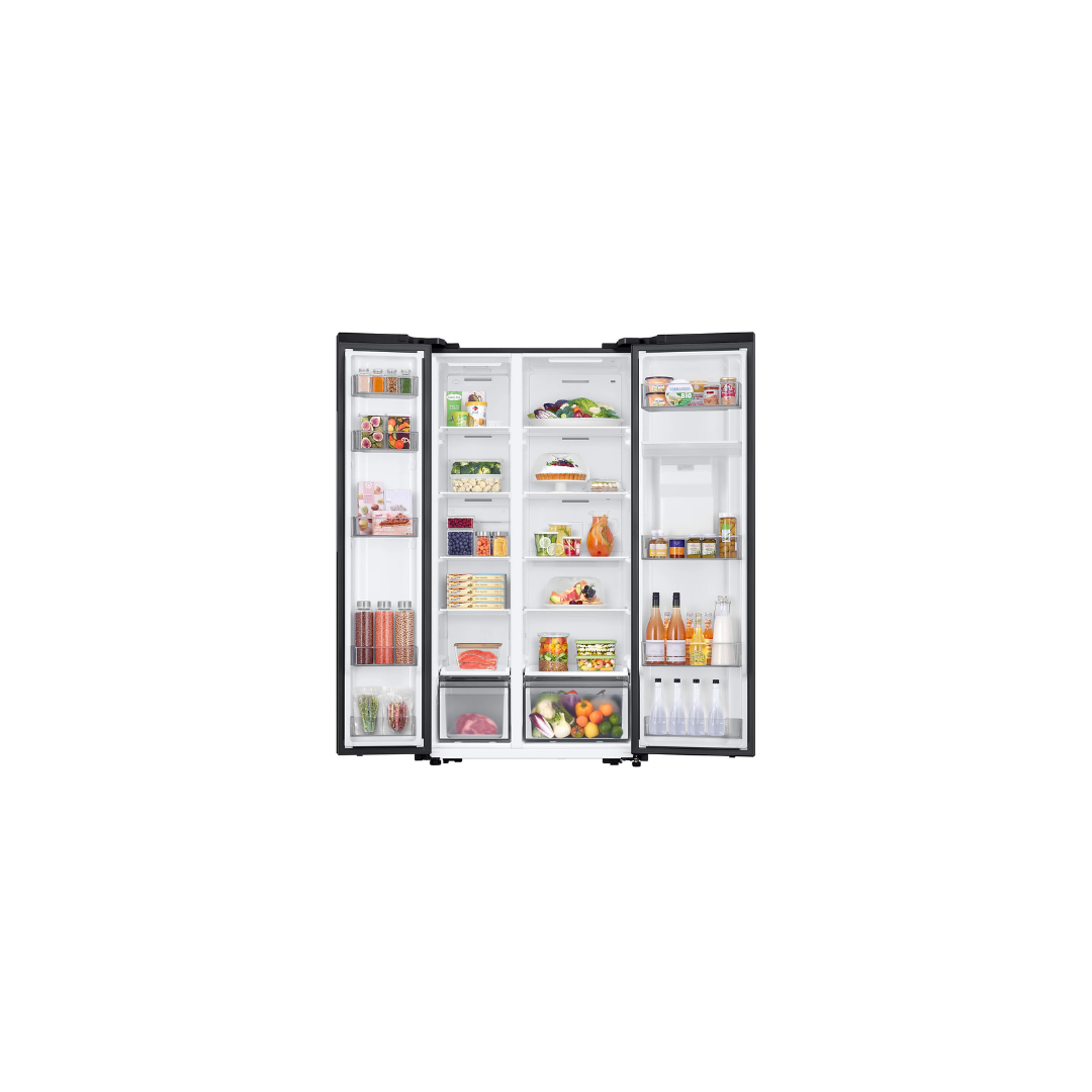 Side by side fridge, Non-Plumbed Water Dispenser, Gentle black Matt, 560 L