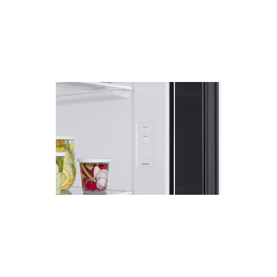 Side by side fridge, Non-Plumbed Water Dispenser, Gentle black Matt, 560 L