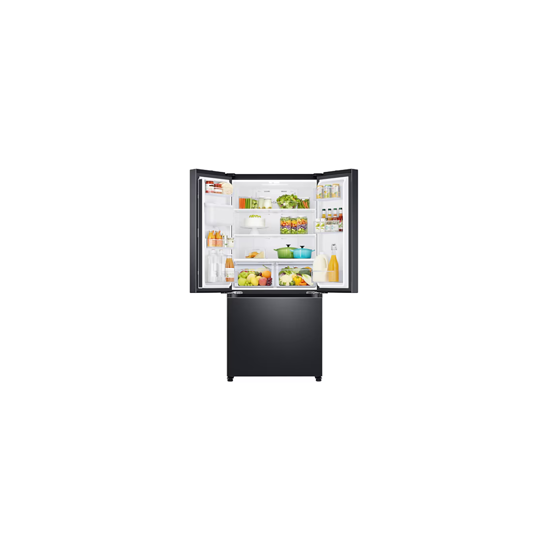 French Door Fridge with Drawer and Twin Cooling System, Black,470l