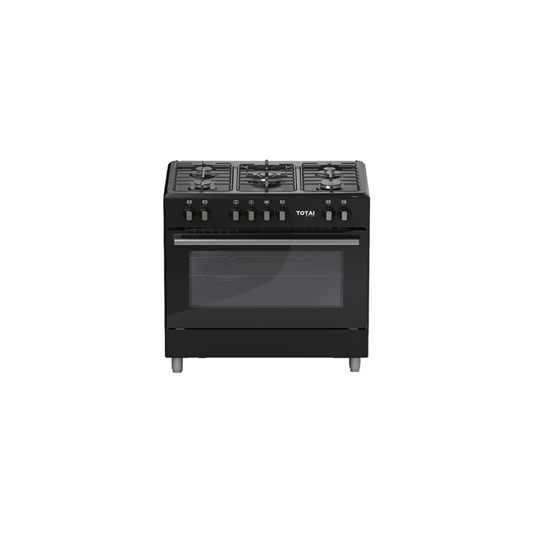 TOTAI TS 90CM 5 BURNER GAS STOVE WITH ELECTRIC OVEN- BLACK - 03/T800EB