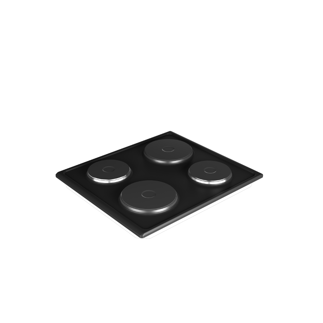 DCB822E: Defy Slimline Bundle - 60cm Glass Undercounter Oven Black + 60cm 4 Solid Plates Hob Black