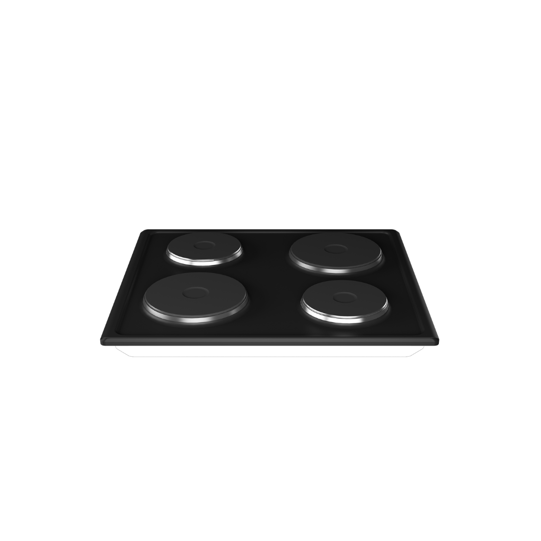 DCB822E: Defy Slimline Bundle - 60cm Glass Undercounter Oven Black + 60cm 4 Solid Plates Hob Black