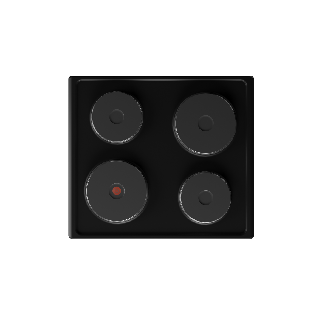 DCB822E: Defy Slimline Bundle - 60cm Glass Undercounter Oven Black + 60cm 4 Solid Plates Hob Black