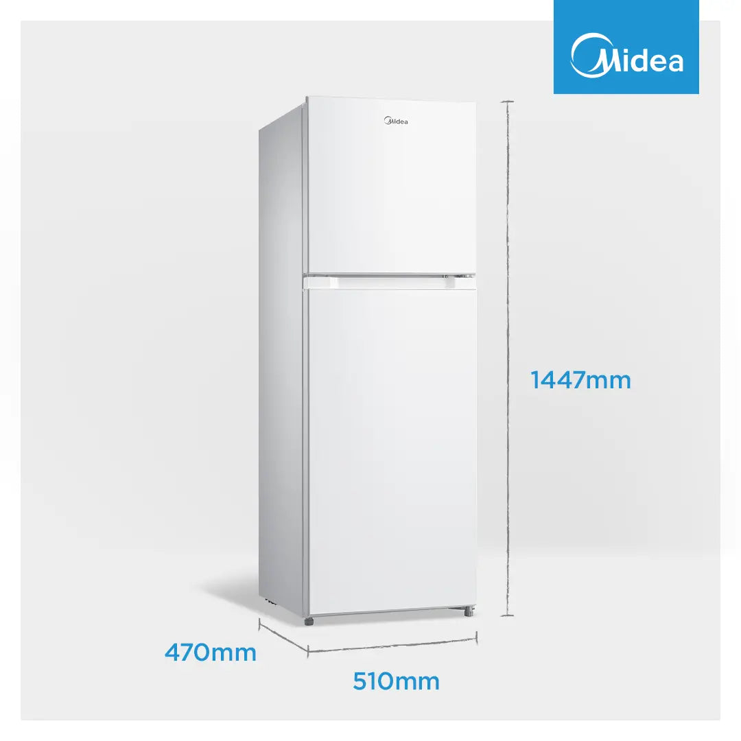 Midea  173L Top Mount Freezer -White HD-216FN WHITE